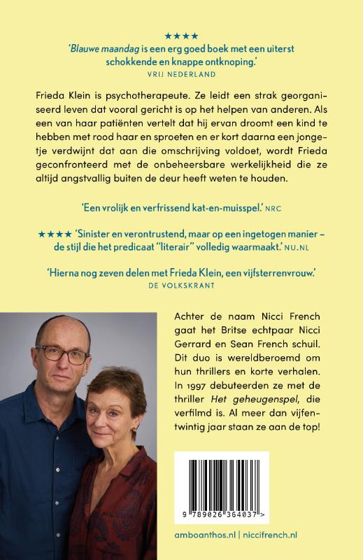 Blauwe maandag / Frieda Klein / 1 achterkant