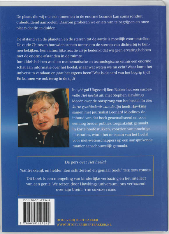 Korte Geschiedenis Van De Tijd achterkant