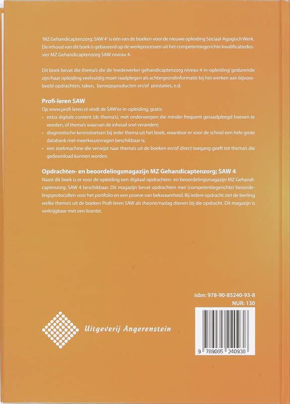 Mz Gehandicaptenzorg / Saw 4 achterkant