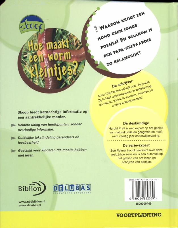Hoe maakt een worm kleintjes? / Skoop achterkant