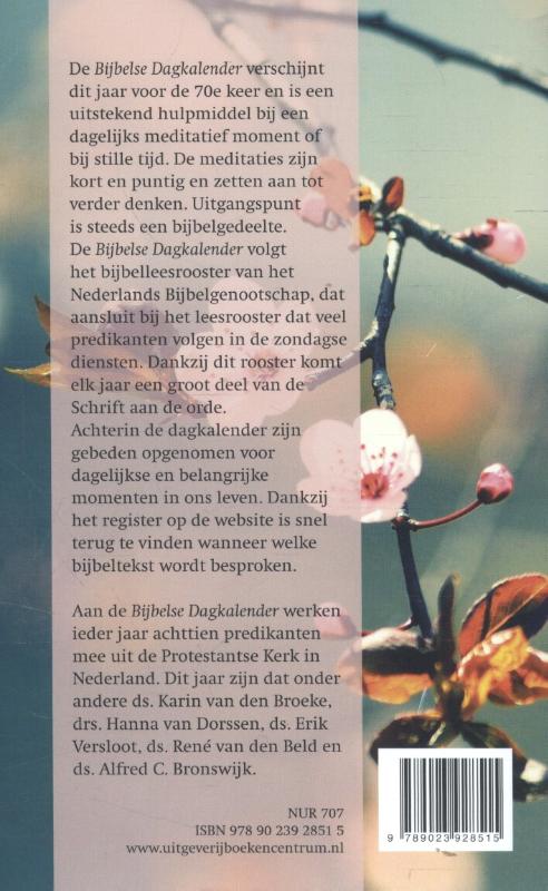 Bijbelse dagkalender 2016 achterkant
