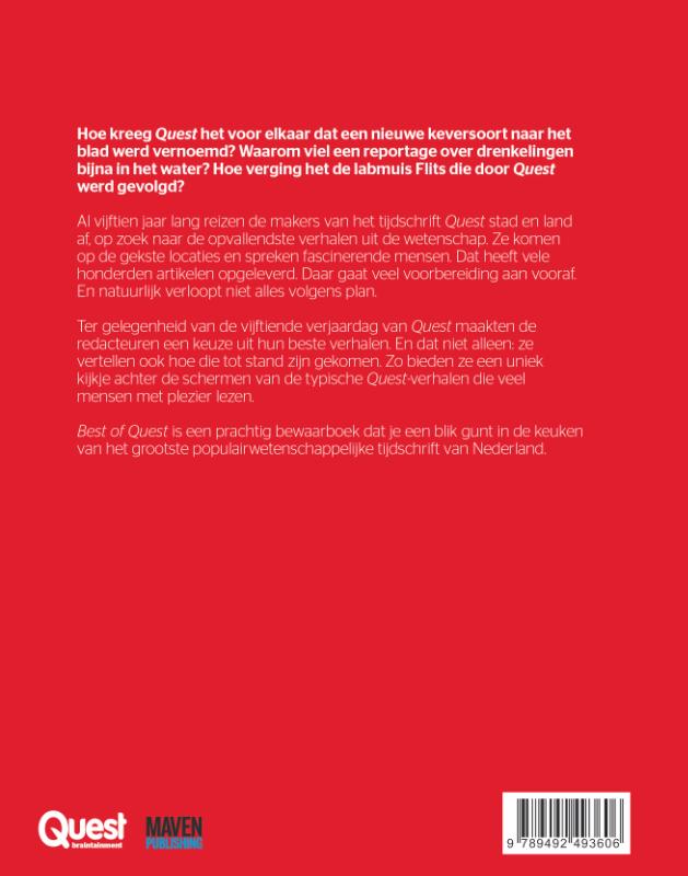 Best of Quest: 75 hoogtepunten uit 15 jaar Quest achterkant