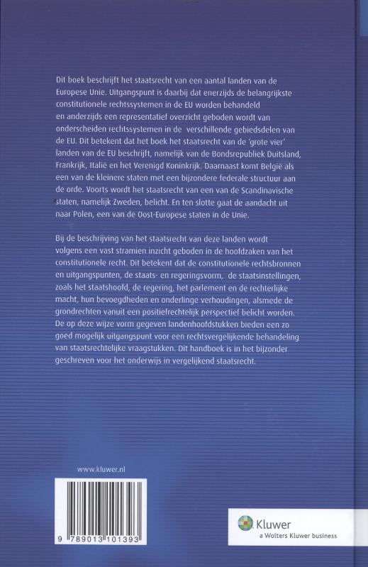 Het staatsrecht van landen van de Europese Unie achterkant