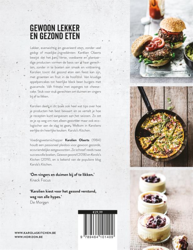 Karola's Kitchen: het kookboek achterkant