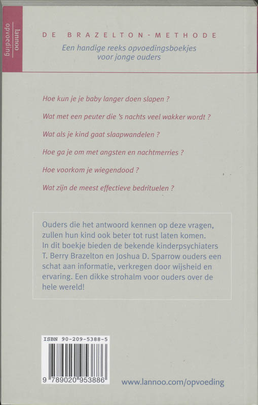 Mijn kind kan niet slapen achterkant