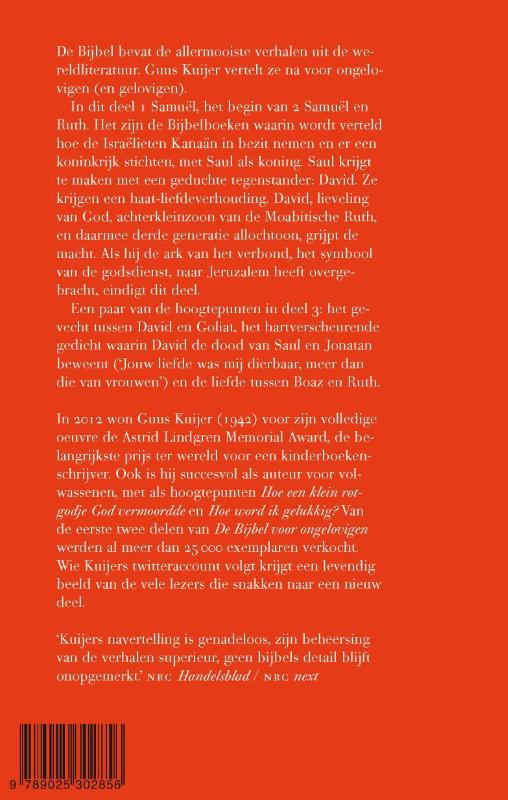 De Bijbel voor ongelovigen 3 Saul, David, Samuel en Ruth achterkant