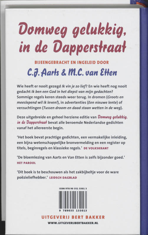 Domweg Gelukkig, In De Dapperstraat achterkant