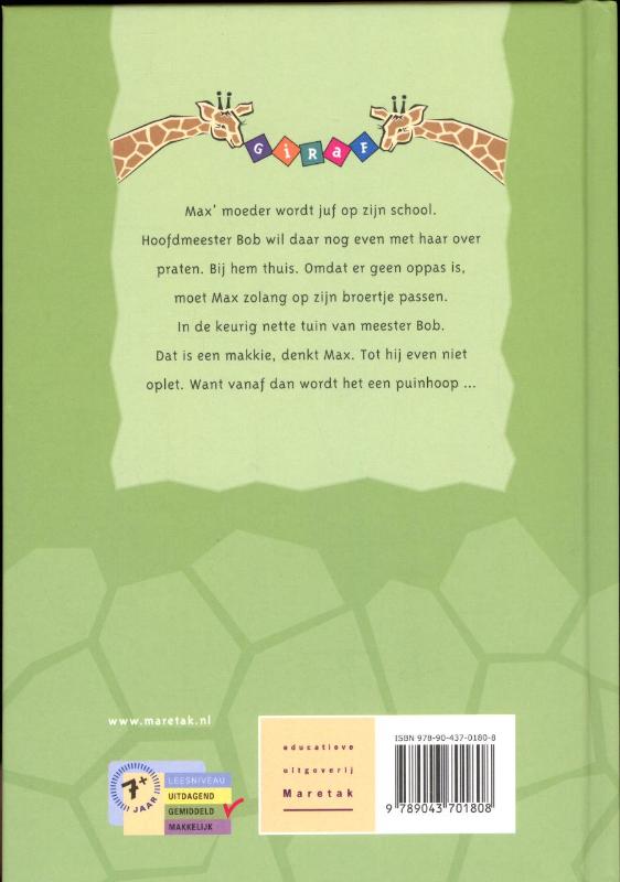 Niet voor een gat te vangen / Giraf achterkant