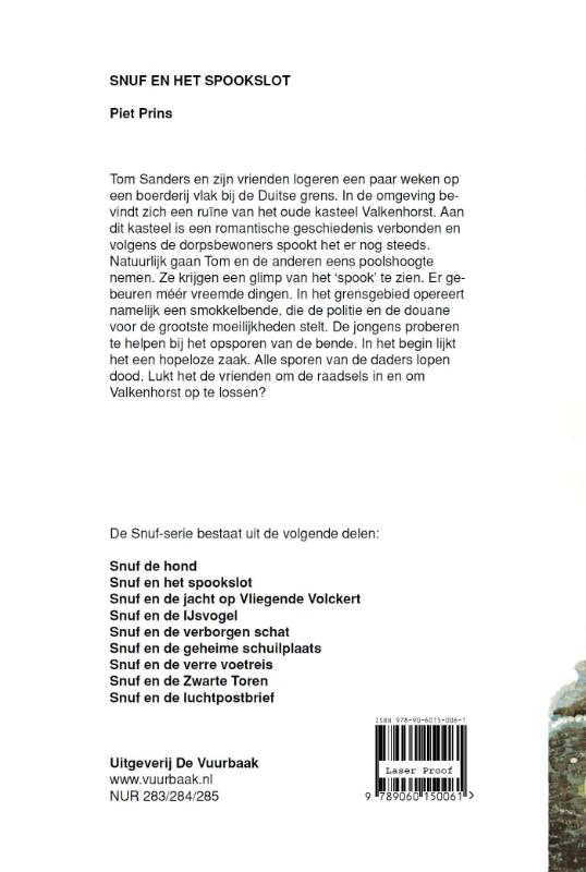 Snuf en het spookslot / Snuf-serie achterkant