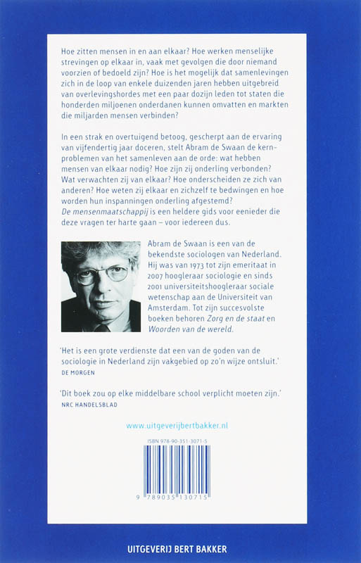 De mensenmaatschappij achterkant