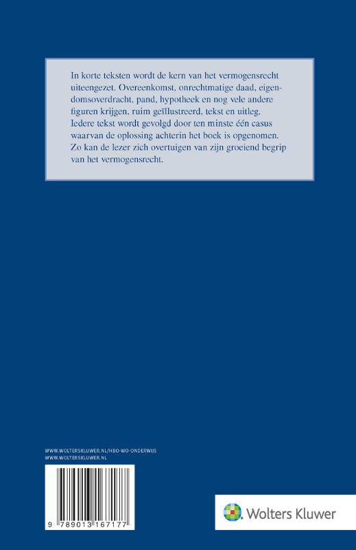Hoofdstukken vermogensrecht achterkant