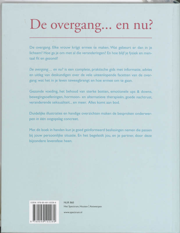 De overgang en nu? achterkant