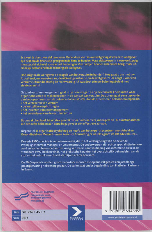 Gezond verzuimmanagement / PMO-special achterkant