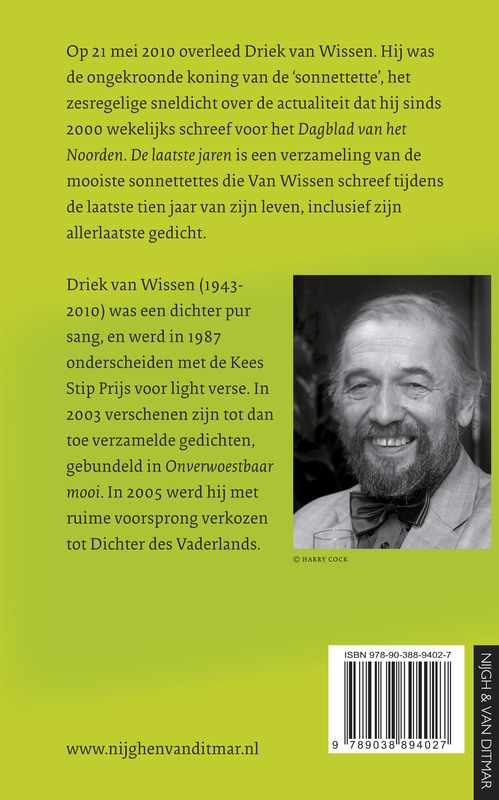 De Laatste Jaren achterkant