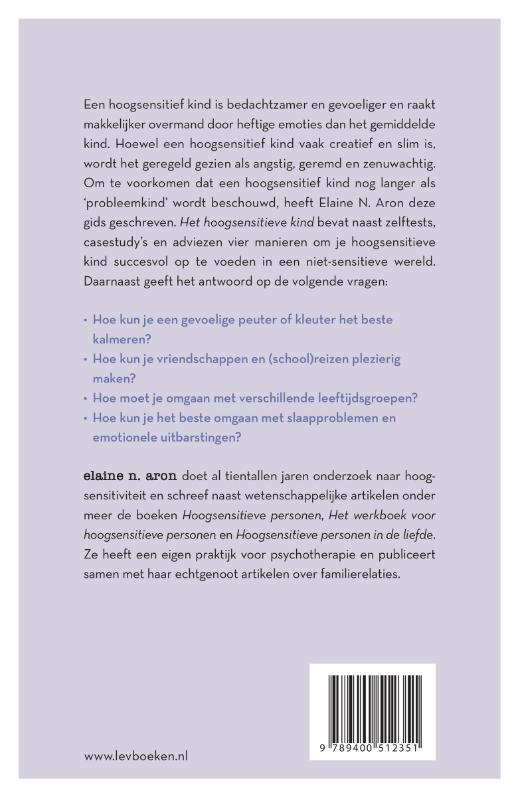 Het hoogsensitieve kind achterkant