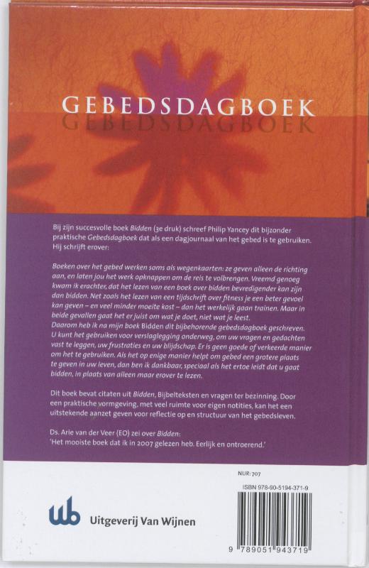 Gebedsdagboek achterkant