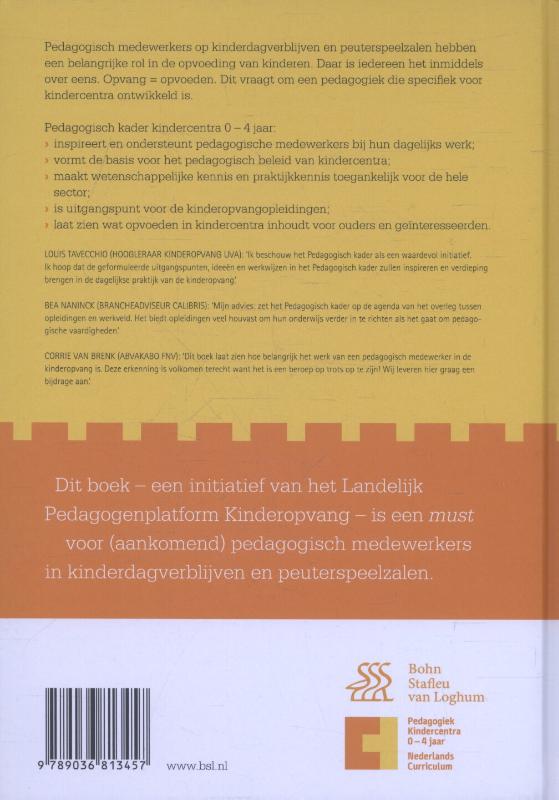 Pedagogisch kader kindercentra 0-4 jaar achterkant
