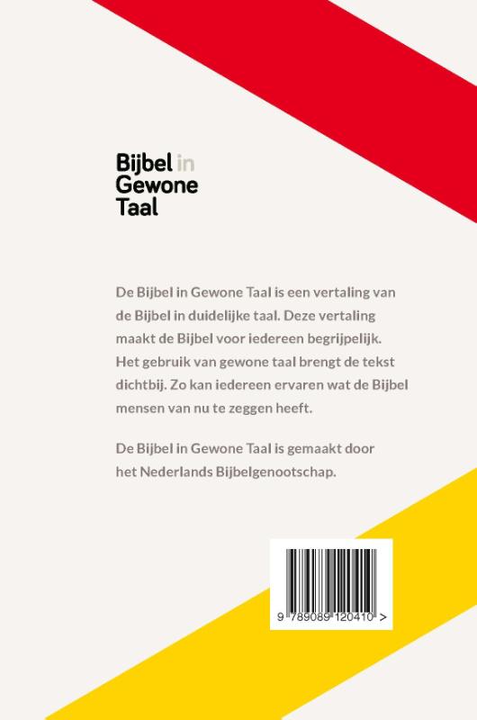 Bijbel in gewone taal achterkant