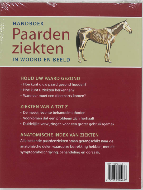 Handboek paardenziekten, in woord en beeld achterkant