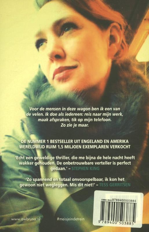 Het meisje in de trein achterkant