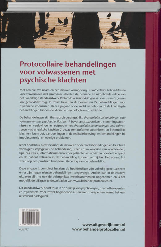 Protocollaire behandelingen voor volwassenen met psychische klachten achterkant