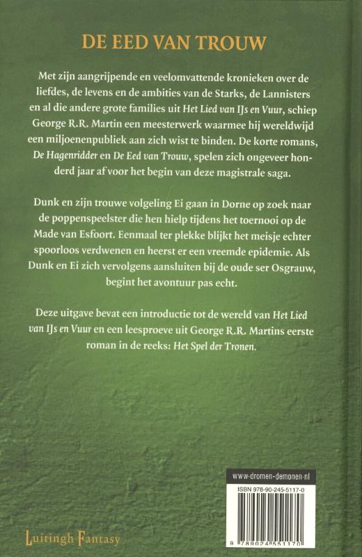 De eed van trouw / De wereld van het lied van ijs en vuur achterkant