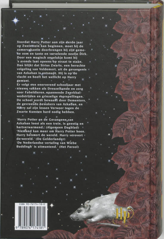 Harry Potter 3 achterkant