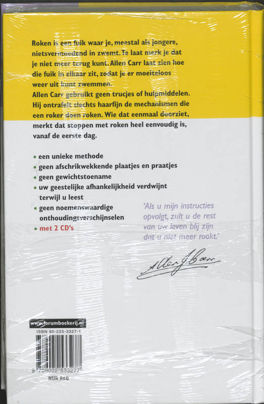 Stoppen Met Roken Met 2 Gratis Cds achterkant