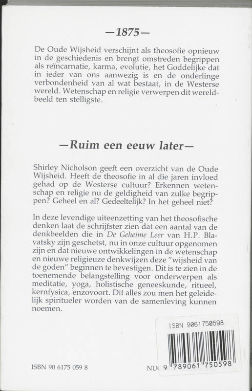 Oude wijsheid, modern inzicht / Adyar / 1 achterkant