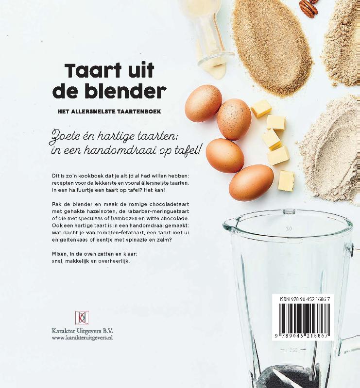 Taart uit de blender achterkant