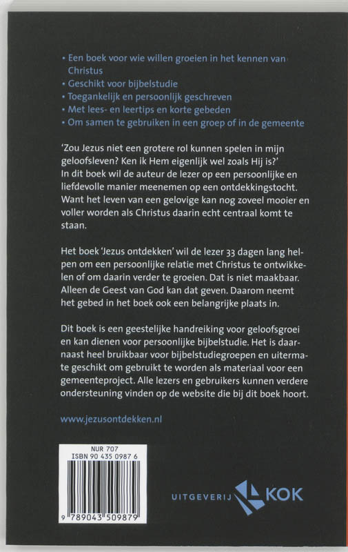 Jezus ontdekken achterkant