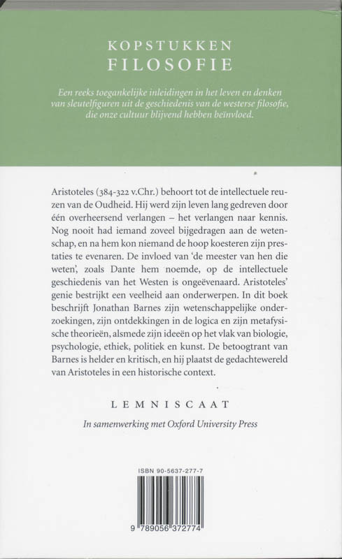 Aristoteles / Kopstukken Filosofie achterkant