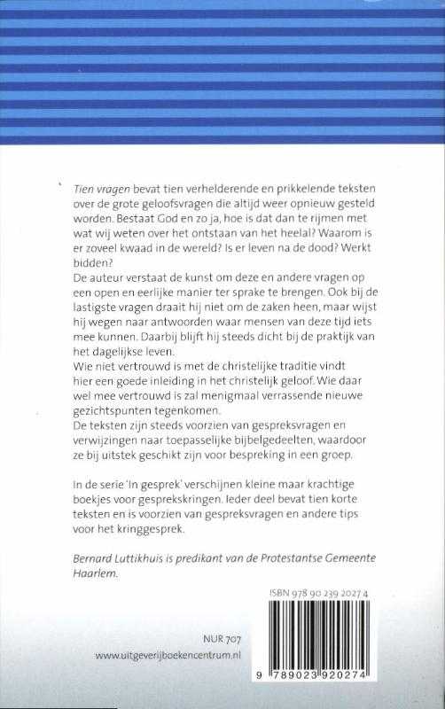 Tien vragen / In gesprek achterkant