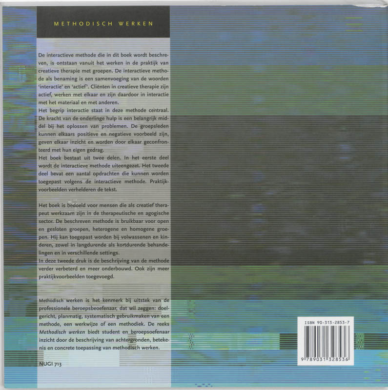 Interactief creatieve therapie met groepen / Methodisch werken achterkant
