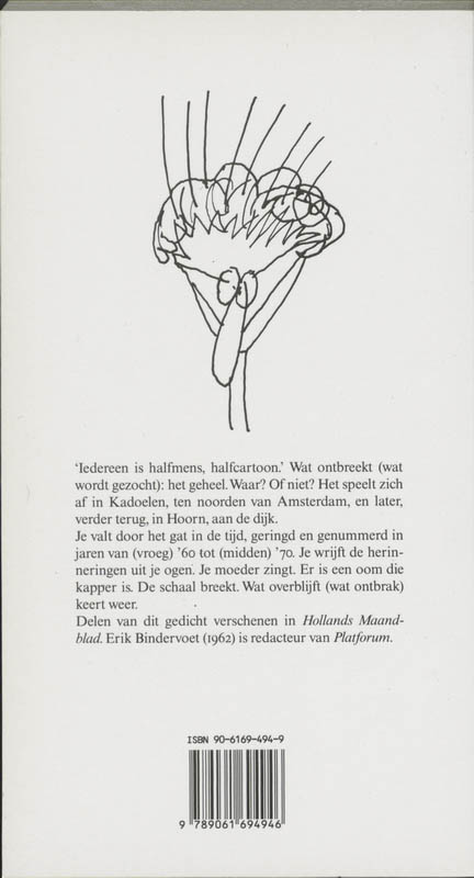 Tijdelijk zelfportret met hoofd en plaatsbepaling, oranje achterkant