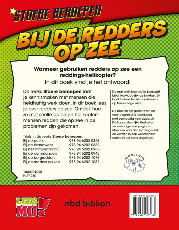 Bij de redders op zee / Stoere beroepen achterkant