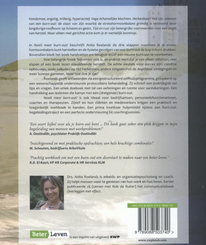 Nooit meer burn-out! achterkant