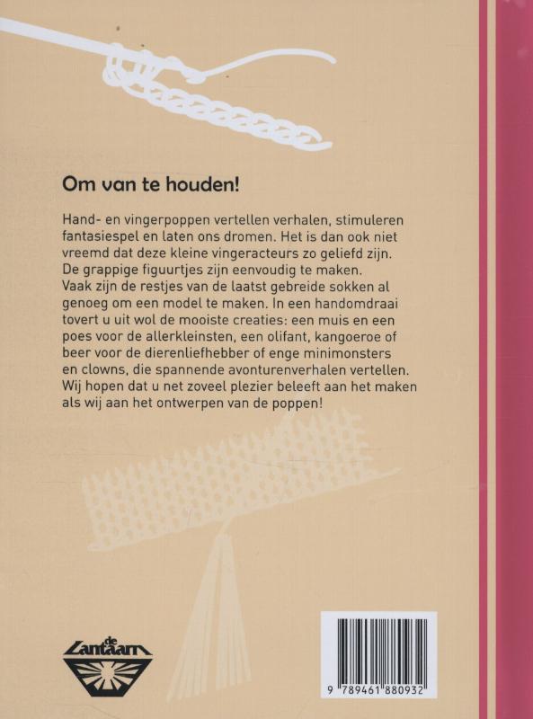 Hand - en vingerpoppen haken en breien achterkant