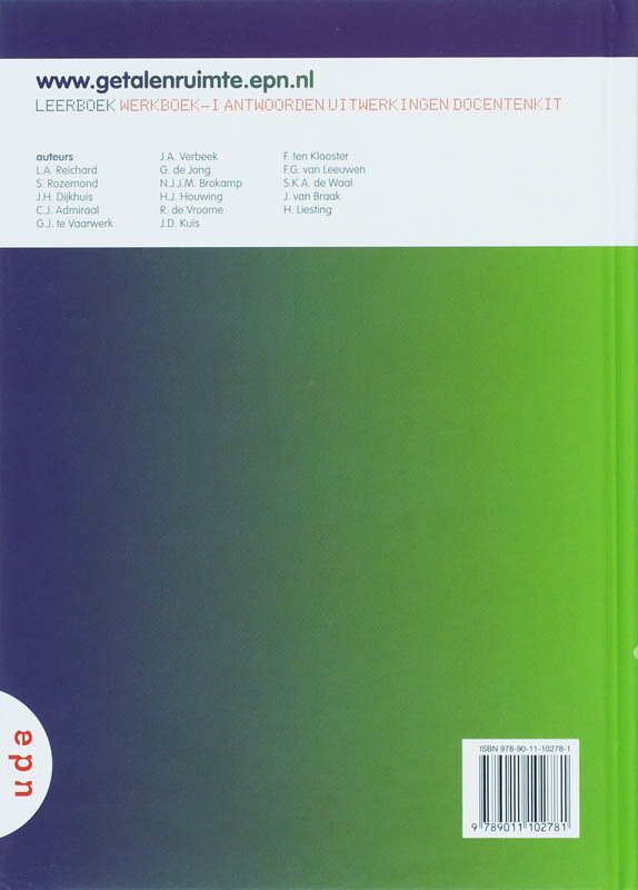 Getal en Ruimte / 1 Havo / vwo D achterkant