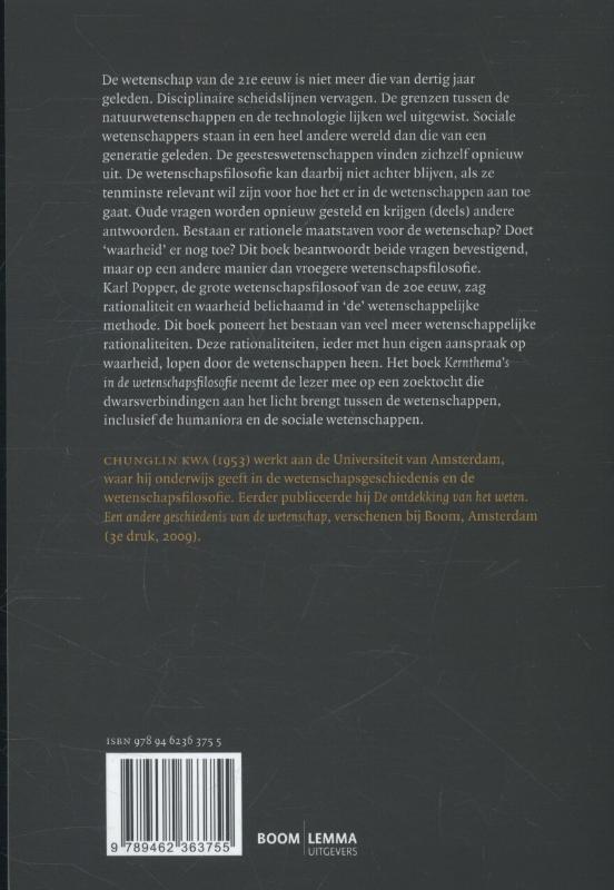 Kernthema's in de wetenschapsfilosofie achterkant