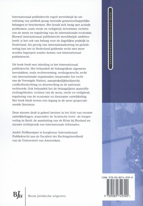 Kern van het internationaal publiekrecht / Boom Juridische studieboeken achterkant