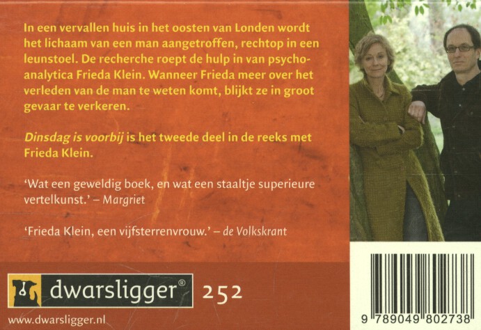 Dinsdag is voorbij / Frieda Klein / 2 achterkant