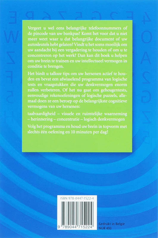 Oefen Je Brein In 10 Minuten Per Dag achterkant
