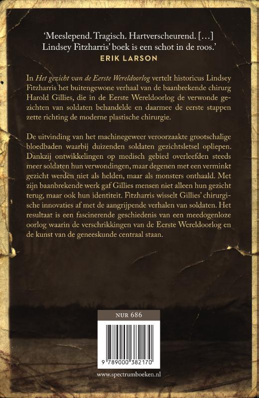 Het gezicht van de Eerste Wereldoorlog achterkant