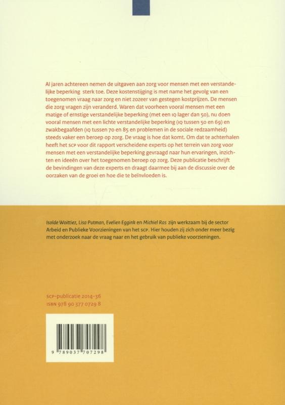 SCP-publicatie 2014-36 - Zorg beter begrepen achterkant