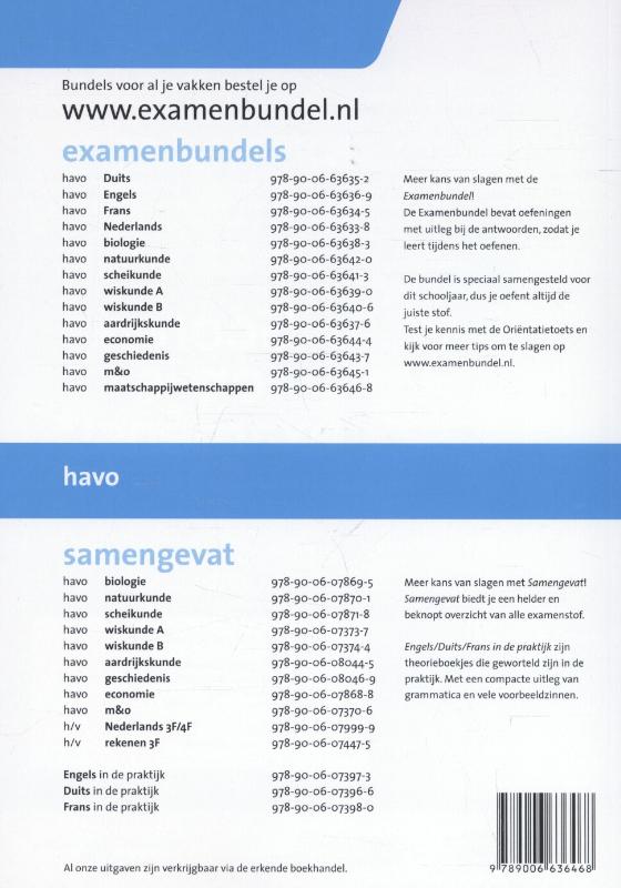 Examenbundel Havo maatschappijwetenschappen 2015/2016 achterkant