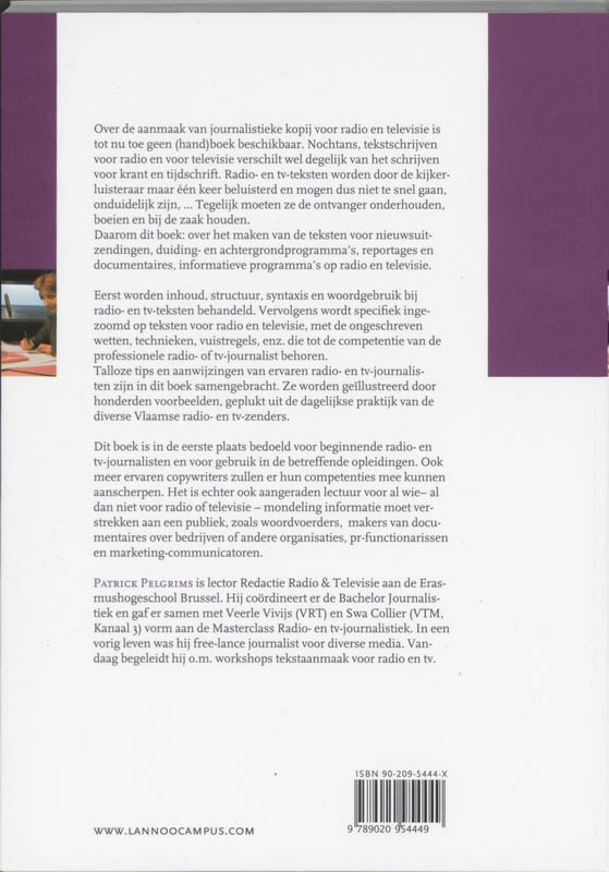 Journalistieke Radio En Tv Teksten achterkant