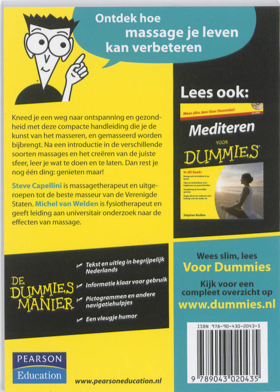De kleine masseren voor Dummies / Voor Dummies achterkant