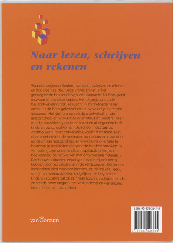 Naar lezen, schrijven en rekenen / Kleuters in de basisschool achterkant