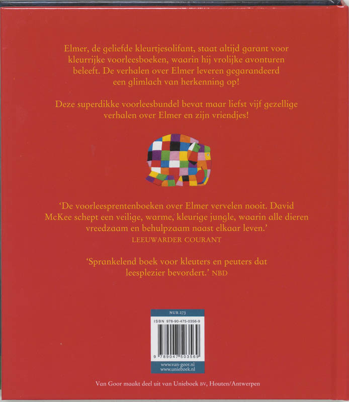 Elmer  -   Het grote boek van Elmer achterkant
